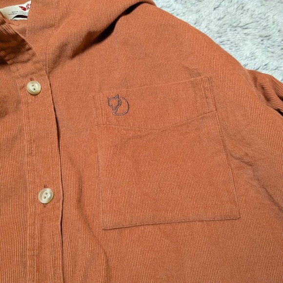 Fjallraven Cord Shirt Burnt Orange Ovik Comfort Fit Long Sleeve Large - Picture 7 of 11